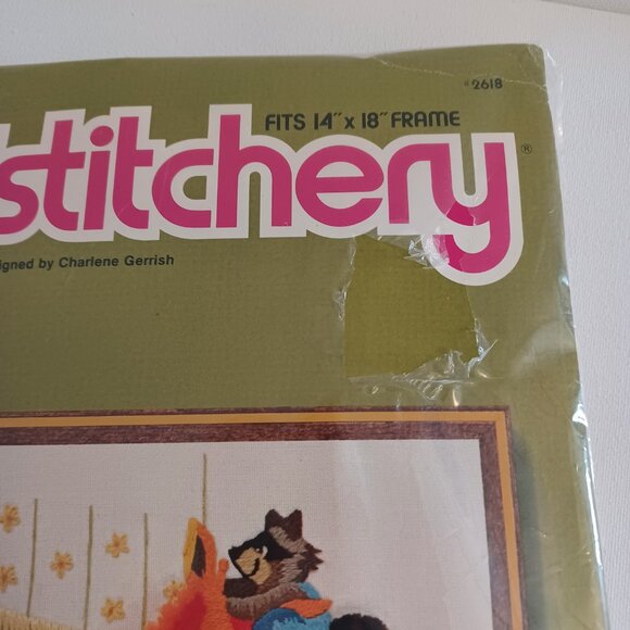 Sunset Stitchery Playtime For Toys Needlework Kit #2618 Vintage 14x18 - Picture 4 of 4